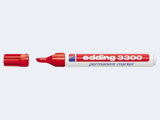 Bild von Edding 3300 rot 1,5-3mm Keilspitze permanent - 043300002
