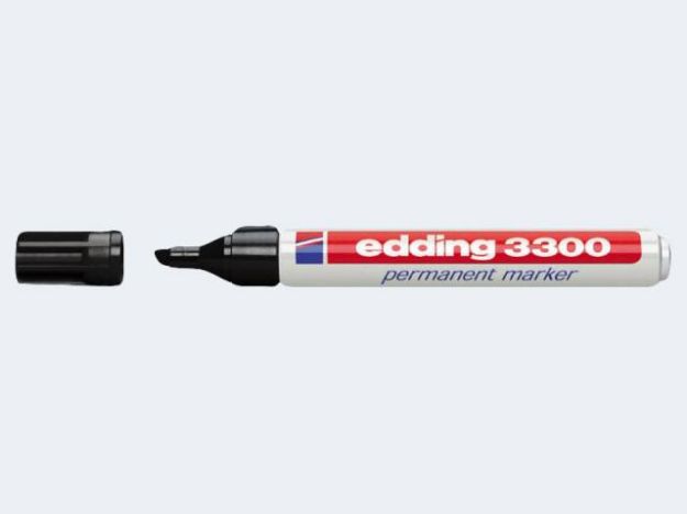 Bild von Edding 3300 schwarz 1,5-3mm Keilspitze permanent - 043300001