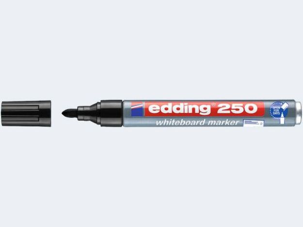Bild von Edding 250 Boardmarker schwarz 1,5-3mm Rundspit - 04250001