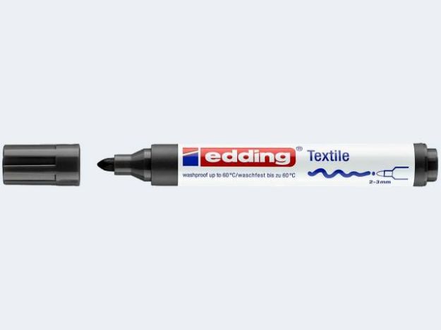 Bild von Edding 4500 Shirtmarker schwarz 2-3mm - 044500001