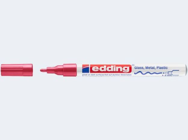 Bild von Edding 751 Lackmarker rot 1-2mm Rundspitze - 04751002