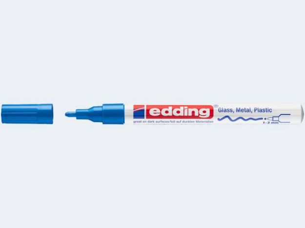Bild von Edding 751 Lackmarker blau 1-2mm Rundspitze - 04751003