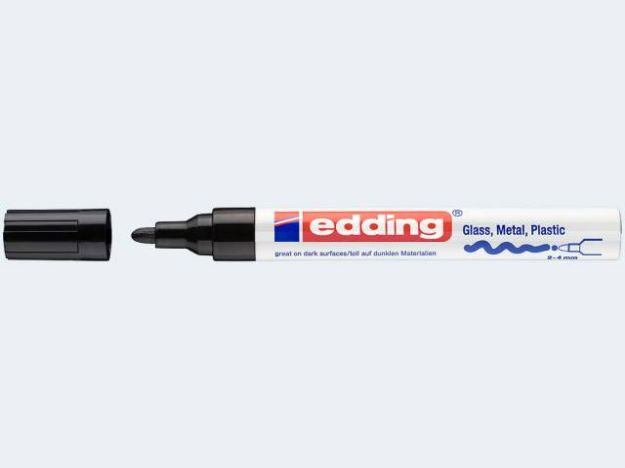 Bild von Edding 750 Lackmarker schwarz 2-4mm Rundspitze - 04750001
