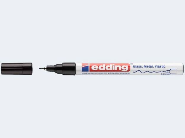 Bild von Edding 780 Lackmarker schwarz 0,8mm Kunsstoffspitz - 04780001