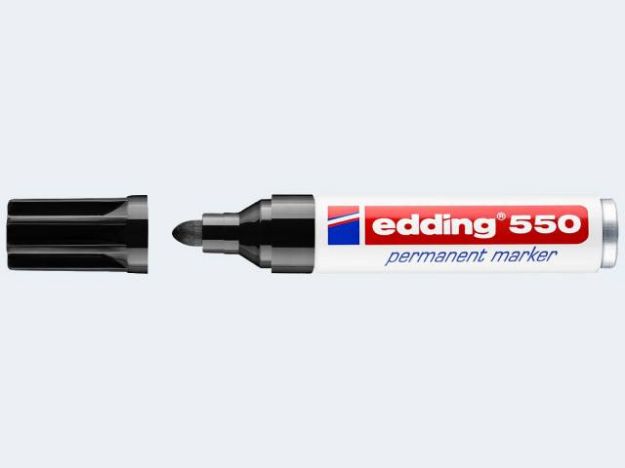 Bild von Edding 550 schwarz 3-4mm Rundspitze permanent - 4-550-001