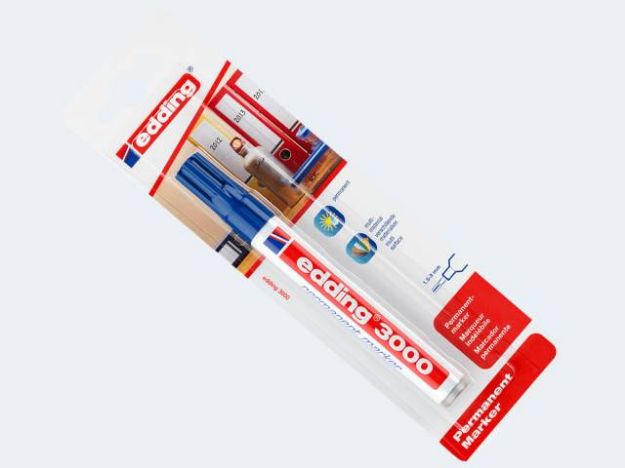 Bild von Edding 3000 blau 1,5-3mm Rundspitze perm Blister - 04BL30001003