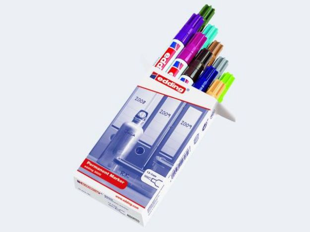 Bild von Edding 3000 Farbe 11-20 1,5-3mm Rundspitze 4-30000 - 4-3000 - Eine Verkaufseinheit = 10 Stück - 4-30000 sortiert