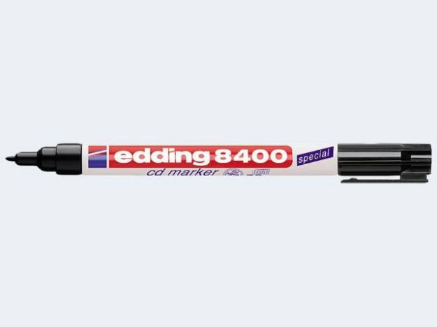 Bild von Edding 8400 CD-Marker schwarz - Eine Verkaufseinheit = 10 Stück - 8400-1