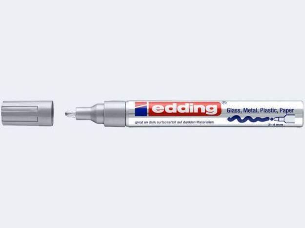 Bild von Edding 750 Lackmarker silber 2-4mm Rundspitze - 04750054