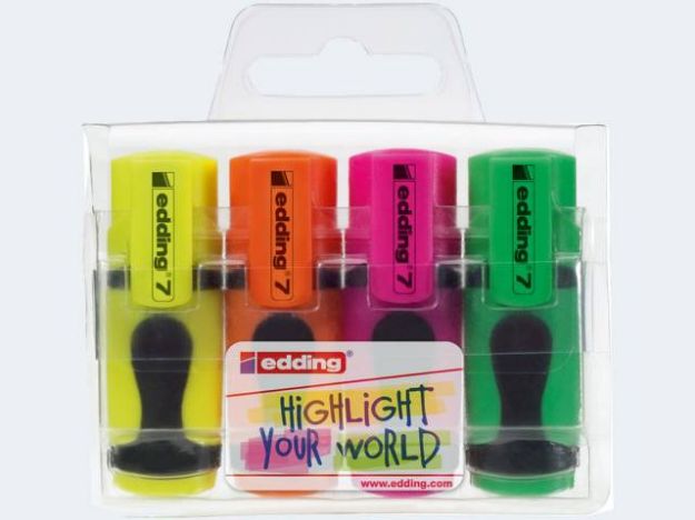 Bild von 4 Mini Textmarker im Etui - 4-7-4