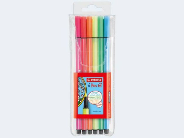 Bild von Stabilo Pen 68 Neon 6St im Etui - 6806-1