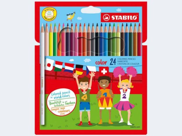 Bild von 24 Stabilo Color Farbstifte im Pappetui - 1924/77-01