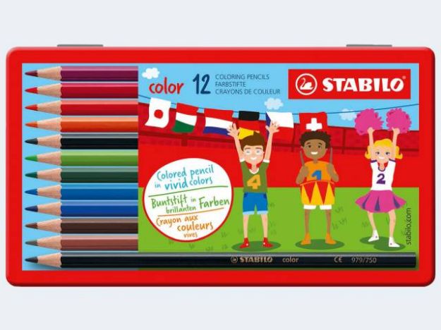 Bild von 12 Stabilo Color Farbstifte im Metalletui - 1812-77
