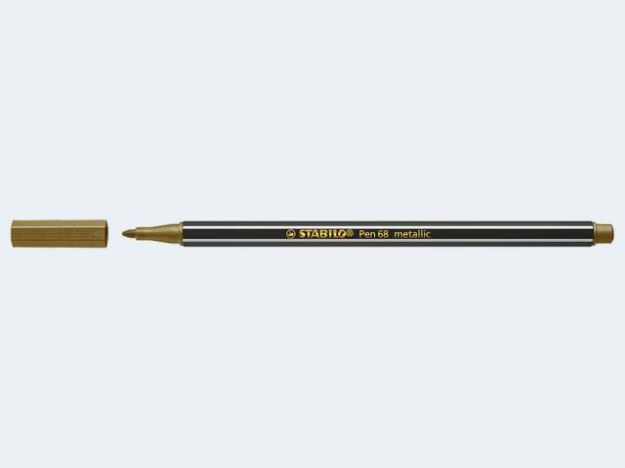 Bild von Stabilo Pen68 metallic gold - Eine Verkaufseinheit = 10 Stück - 68/810