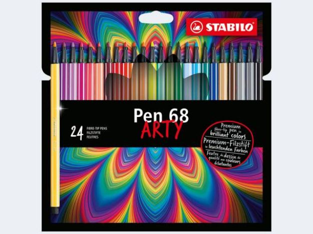 Bild von 24 Stabilo Pen68 "ARTY" im Kartonetui - 6824-1-20