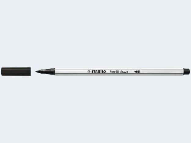 Bild von Stabilo Pen68 brush schwarz - Eine Verkaufseinheit = 10 Stück - 568/46
