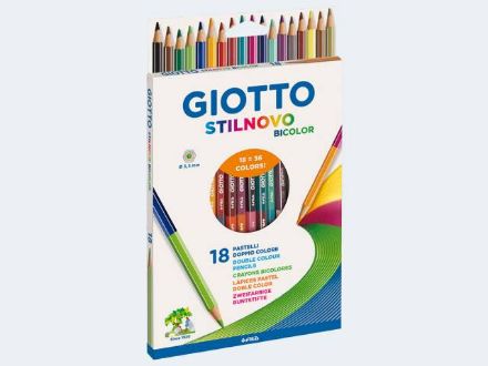 Zeige Details für 18 Farbstifte Giotto Stilnovo Bicolor - 257200 Bild von 18 Farbstifte Giotto Stilnovo Bicolor - 257200