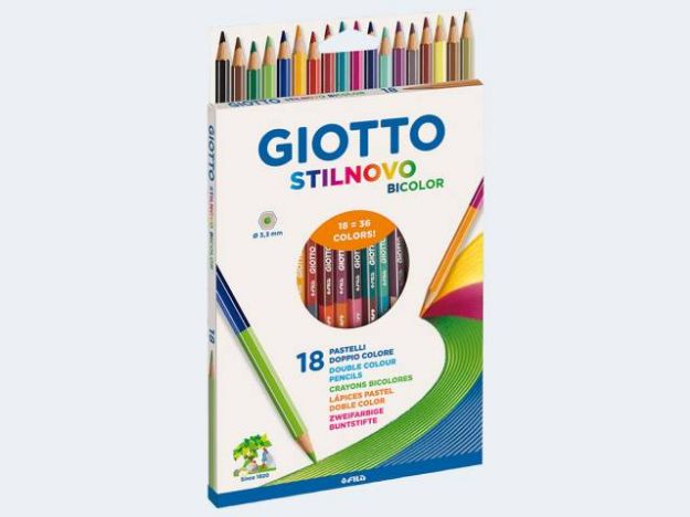 Bild von 18 Farbstifte Giotto Stilnovo Bicolor - 257200