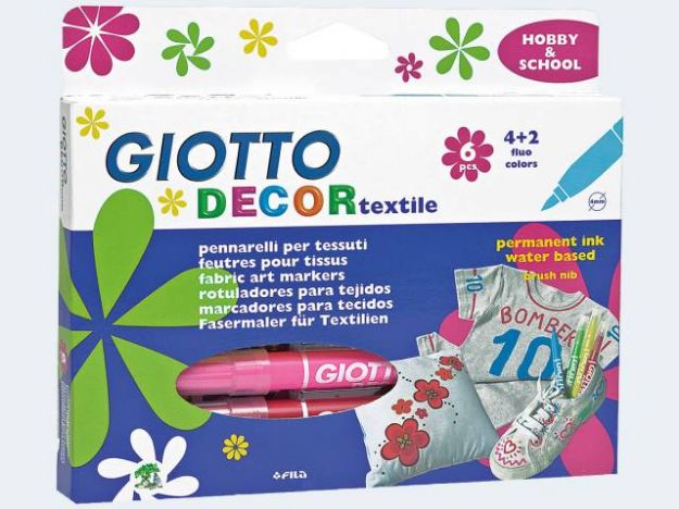 Bild von 6 Giotto Textilmarker Decor - 494800
