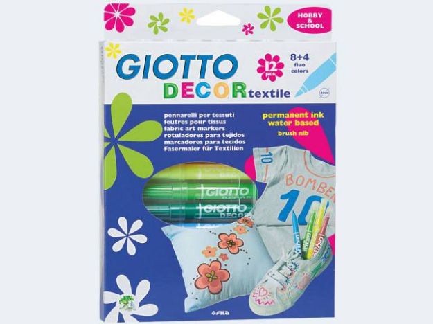 Bild von 12 Giotto Textilmarker im Pappetui - 494900