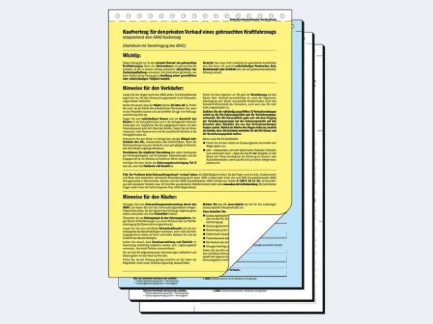 Bild von Kaufvertrag A4 für gebrauchte Fahrzeuge - Eine Verkaufseinheit = 25 Stück - KV440