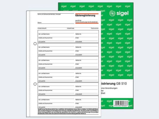 Bild von Gästeregistrierung GB510 A5 100 Blatt