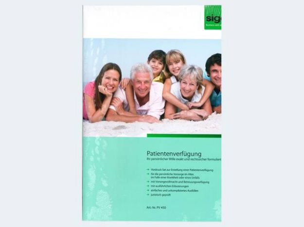 Bild von Patientenverfügung A4 5 Vordrucke - PV450