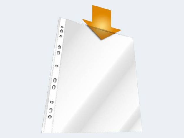 Bild von 100 Prospekthüllen A4 glaskar im Beutel - 267219