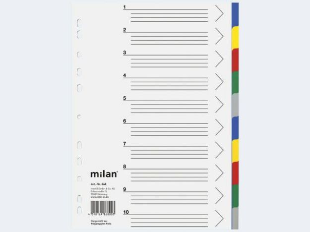 Bild von Milan Blancoregister A410-tlg Plastik - 868