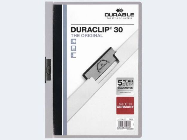 Bild von Duraclip-Mappe A4 grau D2200 Plastik 30Bl - 220010