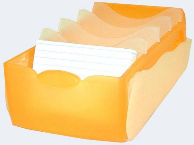 Bild von Croco Lernkartei A8 orange transluzent - 998-613