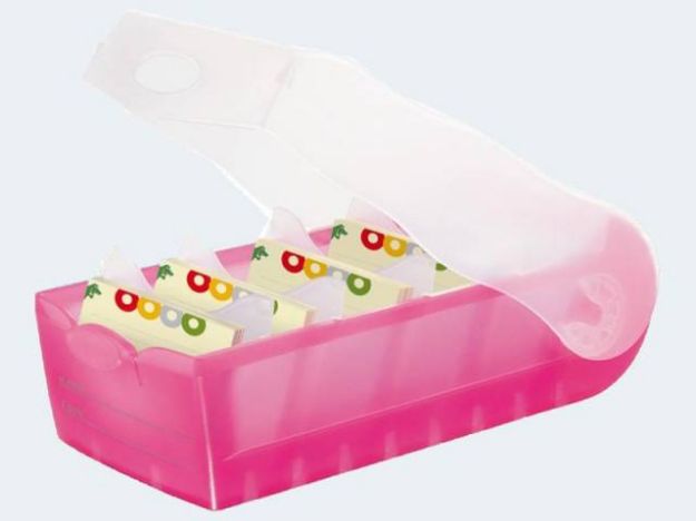 Bild von Croco Lernkartei A8 pink transluzent - 998-663