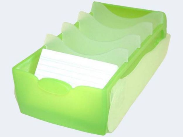 Bild von Croco Lernkartei A8 grün transluzent - 998-603