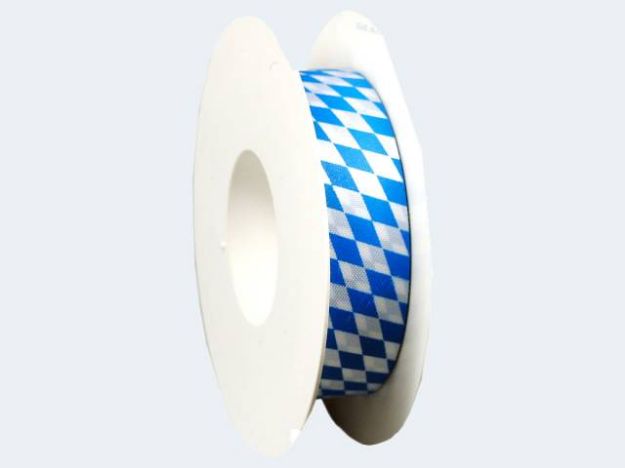 Bild von Rautenband 25mmx25m weiss blau - 8472025870025