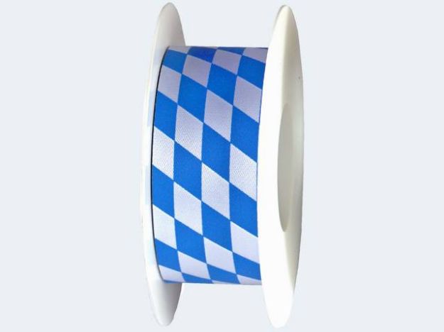 Bild von Rautenband 40mmx25m weiss blau - 8472040870025