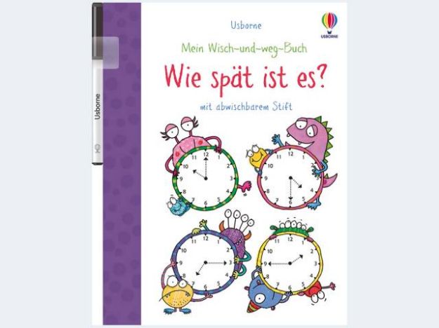 Bild von Usborne Wisch-und-weg-Buch Wie spät ist es? 24S/A4 - 791-684