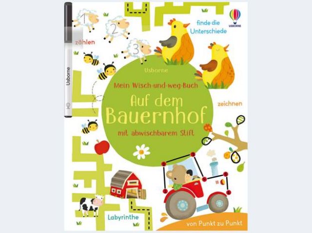 Bild von Usborne Wisch-und-weg-Buch Auf dem Bauernhof 24/A4 - 791-687