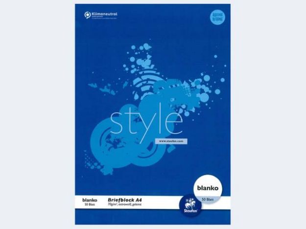 Bild von Briefblock A4/50 Lin20 70g blanco - Eine Verkaufseinheit = 10 Stück - 608742000