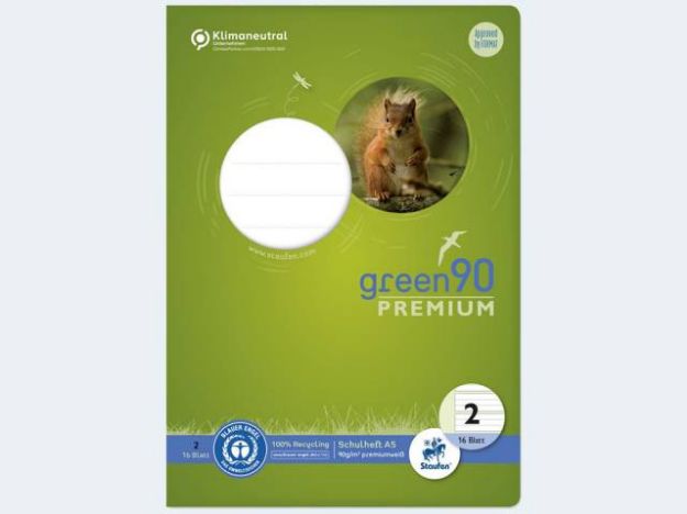 Bild von Heft Green 90 A5/16 Lin 2 90g - Eine Verkaufseinheit = 10 Stück - 040780002