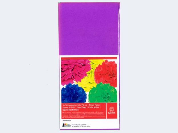 Bild von Blumenseide 5 Bögen 50x70cm violett - 1050/49