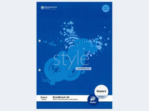 Bild von Briefblock A4/50 Lin21 2 Löcher 70g liniert - Eine Verkaufseinheit = 10 Stück - 608743010