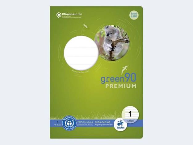 Bild von Heft Green 90 A5/16 Lin 1 90g - Eine Verkaufseinheit = 10 Stück - 040780001