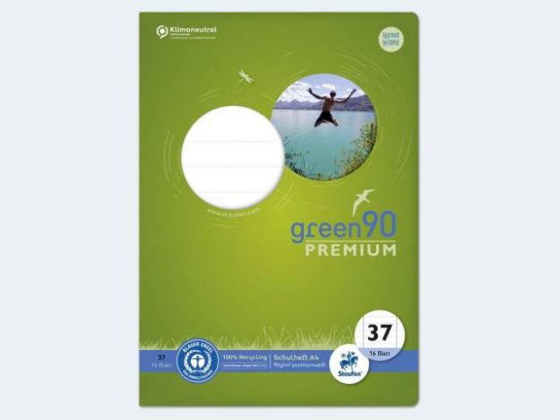 Bild von Heft Green 90 A4/16 Lin37 90g lin. perforiert gel. - Eine Verkaufseinheit = 10 Stück - 040782037