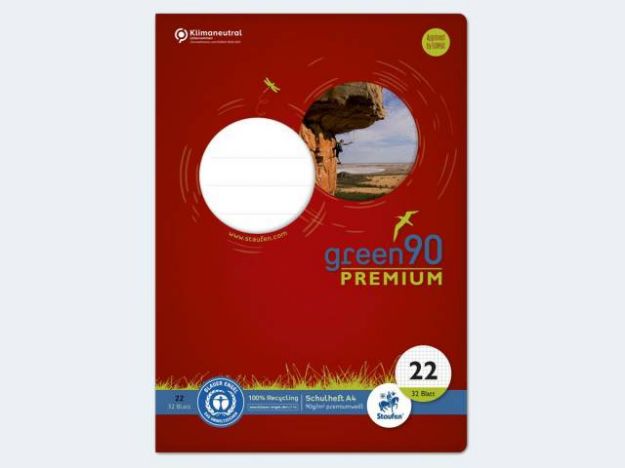 Bild von Heft Green 90 A4/32 Lin22 90g kariert - Eine Verkaufseinheit = 10 Stück - 040784022
