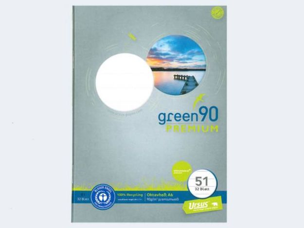 Bild von Oktavheft Green A6/32 lin. 7mm Lin.51 - Eine Verkaufseinheit = 10 Stück - 040789051