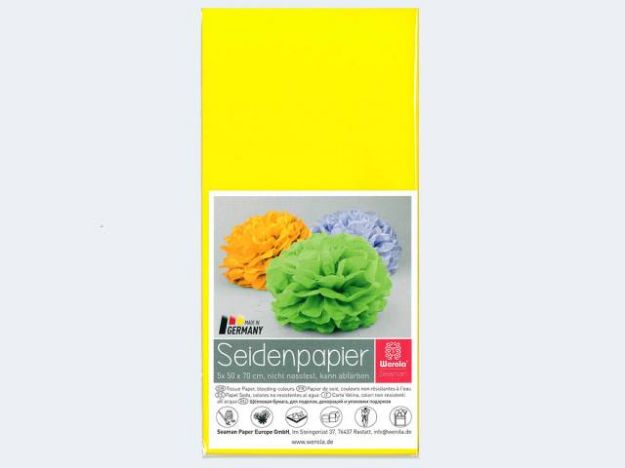 Bild von Blumenseide 5 Bögen 50x70cm gelb - 1050/01