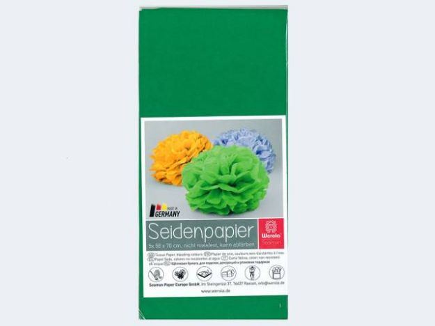 Bild von Blumenseide 5 Bögen 50x70cm dunkelgrün - 1050/12