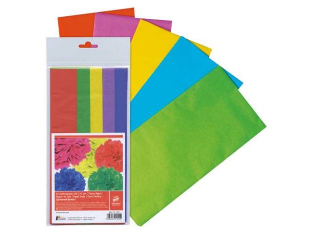 Bild von Blumenseide 5 Bögen 50x70cm  farbig - Ein Stück wird nach dem Zufallsprinzip zugesendet!  - 1055