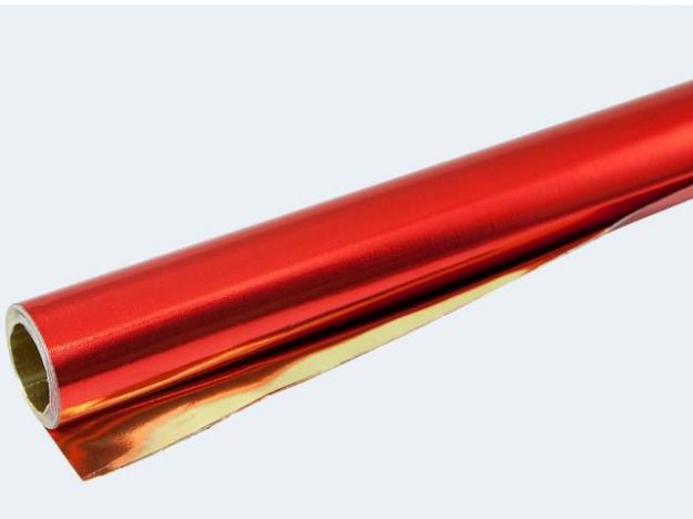 Bild von 20 Rollen Bastelfolie 50x80 Alu-Doppelfol.rot/gold - W112-1263
