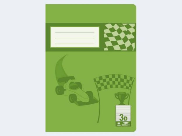 Bild von Heft A4/32 Lin3D liniert Premium - Eine Verkaufseinheit = 20 Stück - 10633